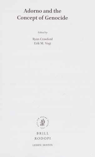 Tapa de Adorno and the Concept of Genocide