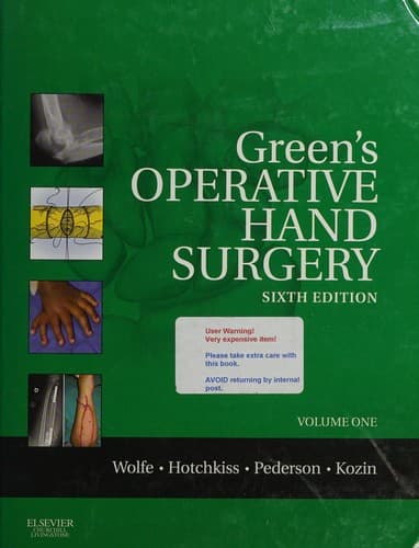 Tapa de Green's operative hand surgery