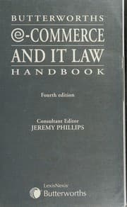 Tapa de Butterworths e-commerce and information technology law handbook