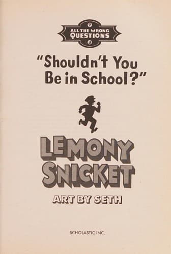 Tapa de "Shouldn't you be in school?"