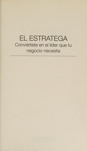 Tapa de El estratega