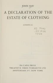 Tapa de A declaration of the estate of clothing