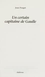 Tapa de Un certain capitaine de Gaulle