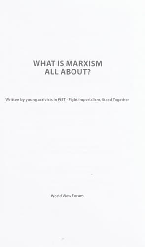 Tapa de What is Marxism all about?