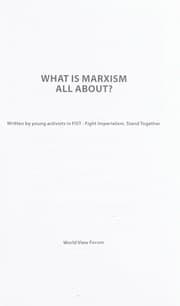 Tapa de What is Marxism all about?