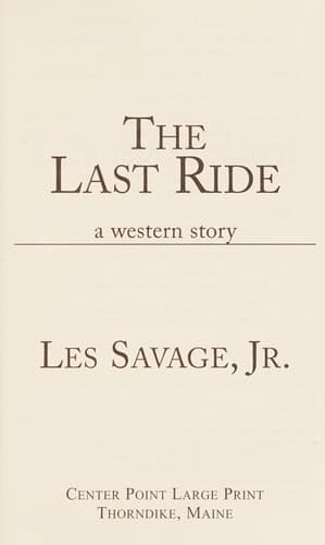 Tapa de The last ride