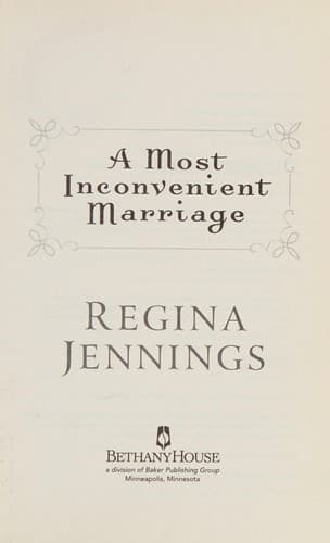 Tapa de A most inconvenient marriage