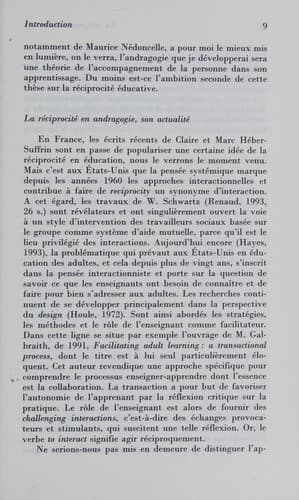 Tapa de La réciprocité éducative
