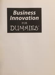 Tapa de Business Innovation for Dummies