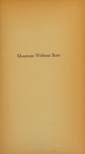Tapa de Mountain without stars