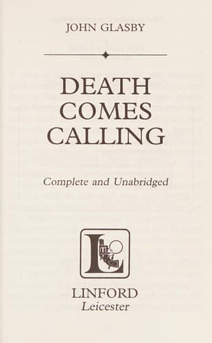 Tapa de Death comes calling