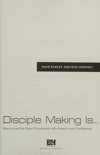 Tapa de Disciple making is--