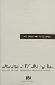 Tapa de Disciple making is--