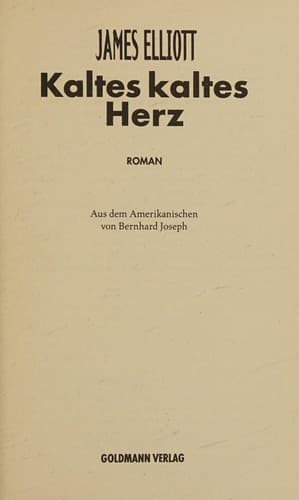 Tapa de Kaltes kaltes Herz