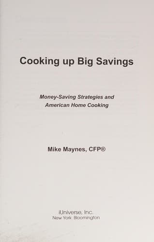 Tapa de Cooking Up Big Savings