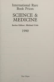 Tapa de Science & Medicine/1990 (International Rare Book Prices)