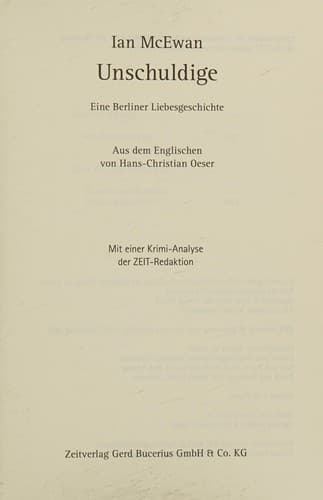 Tapa de Unschuldige