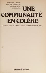 Tapa de Une Communauté en colère