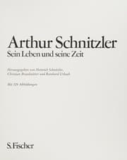 Tapa de Arthur Schnitzler, sein Leben und seine Zeit