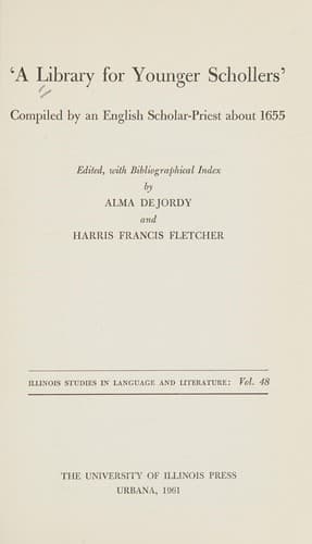 Tapa de "A library for younger schollers,"