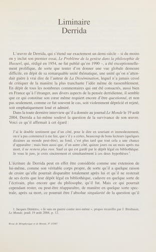 Tapa de Derrida