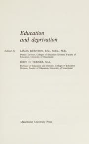 Tapa de Education and deprivation