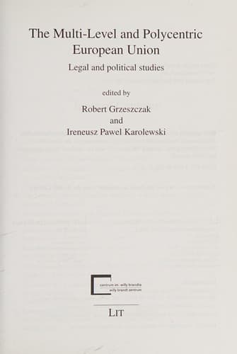 Tapa de The multi-level and polycentric European Union