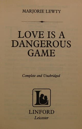 Tapa de Love Is a Dangerous Game