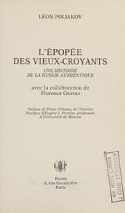 Tapa de L' épopée des vieux-croyants