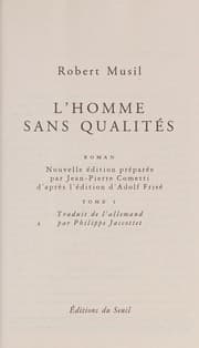 Tapa de L'homme sans qualités