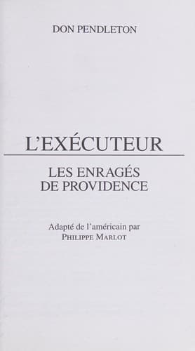 Tapa de Les enragés de Providence