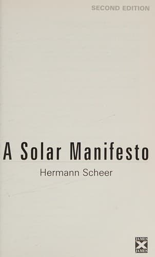 Tapa de A solar manifesto