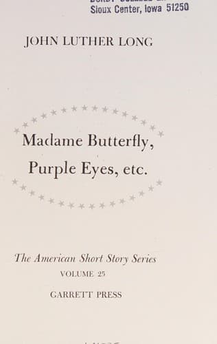 Tapa de Madame Butterfly