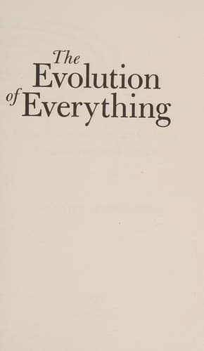 Tapa de The evolution of everything