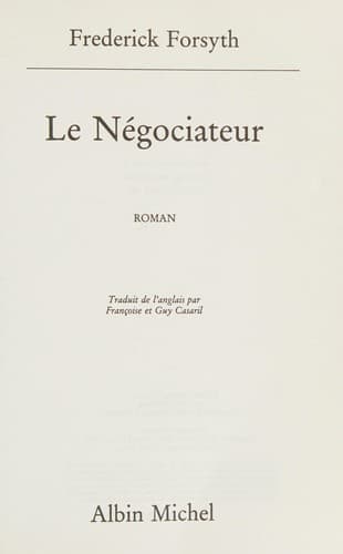 Tapa de Le négociateur