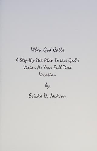 Tapa de When God calls
