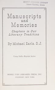 Tapa de Manuscripts and memories