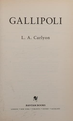 Tapa de Gallipoli