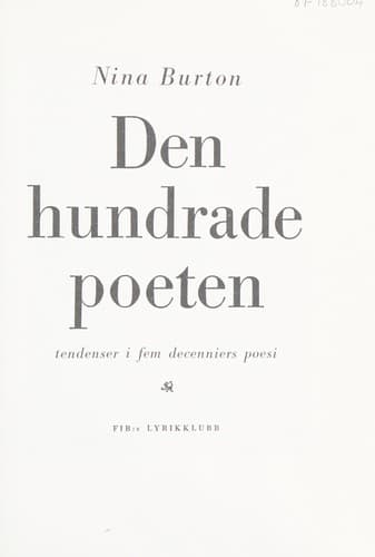 Tapa de Den hundrade poeten