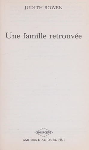 Tapa de Une famille retrouvée