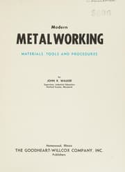 Tapa de Modern metalworking: materials, tools, and procedures