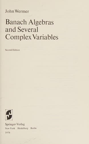 Tapa de Banach algebras and several complex variables
