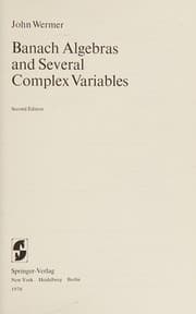 Tapa de Banach algebras and several complex variables