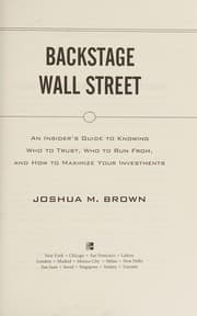 Tapa de Backstage Wall Street