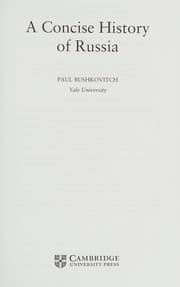 Tapa de A concise history of Russia