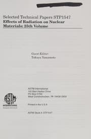 Tapa de Effects of radiation on nuclear materials
