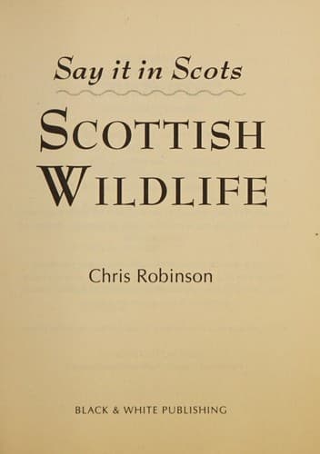 Tapa de Scottish wildlife