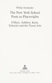 Tapa de The New York School Poets As Playwrights