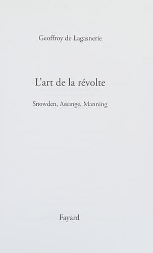 Tapa de L'art de la révolte