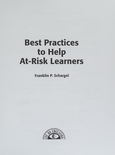 Tapa de Best practices to help at-risk learners